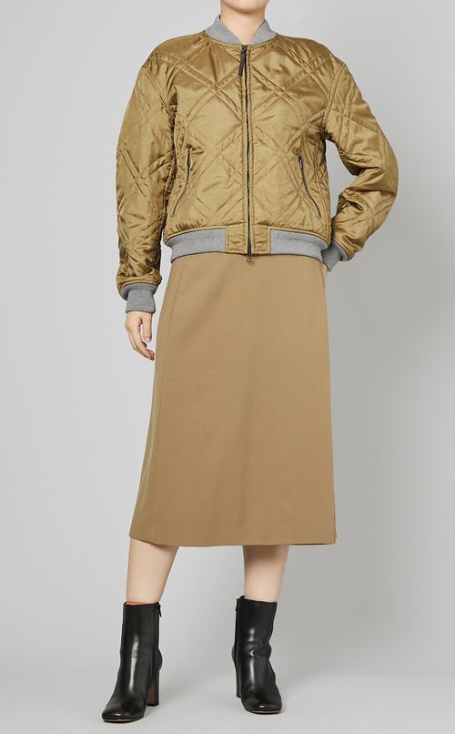 キルトステッチボンバージャケット