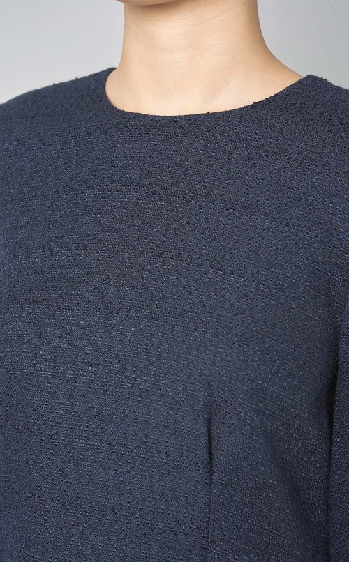 ツイードタックフレアスリーブブラウス