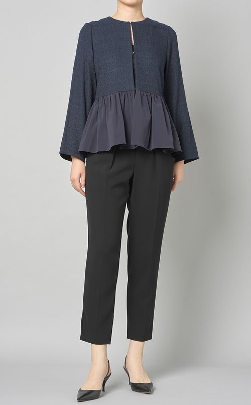 ツイードタフタペプラムジャケット