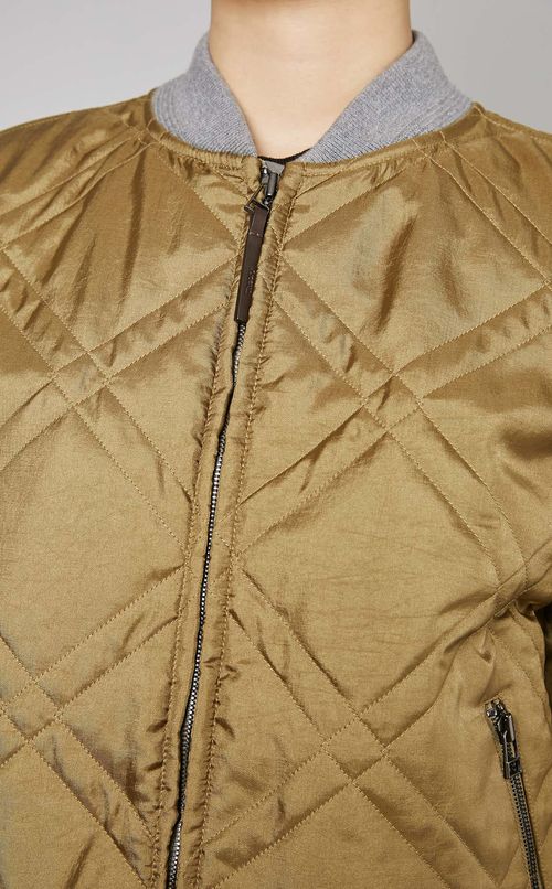 キルトステッチボンバージャケット