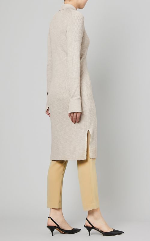 スラブリブニットロングカーディガン