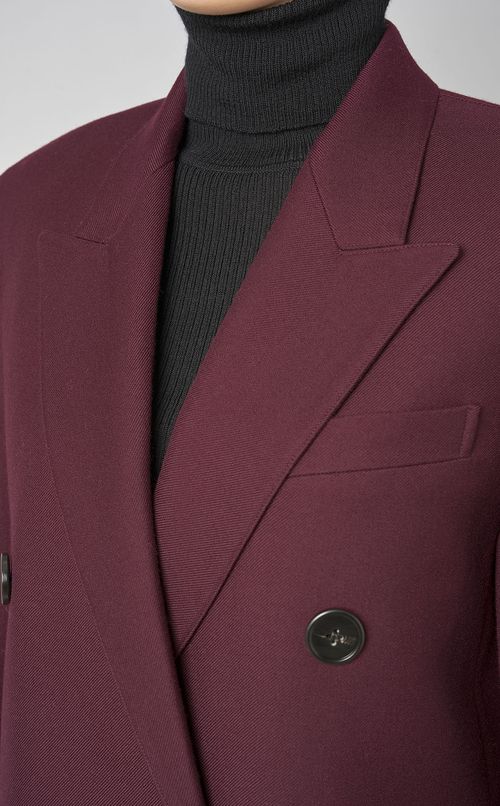 ウール混ピークドラペルジャケット