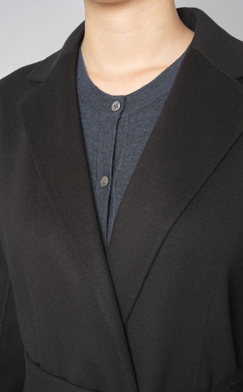 ウールカシミヤラップコート