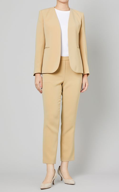 Aラインノーカラージャケット