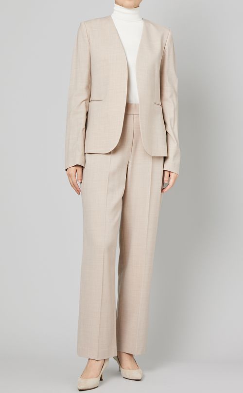 サキソニープルオンワイドパンツ