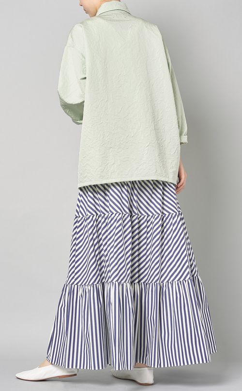 ストライプティアードロングスカート