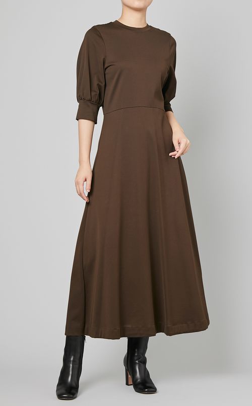 ボリュームスリーブカットワンピース