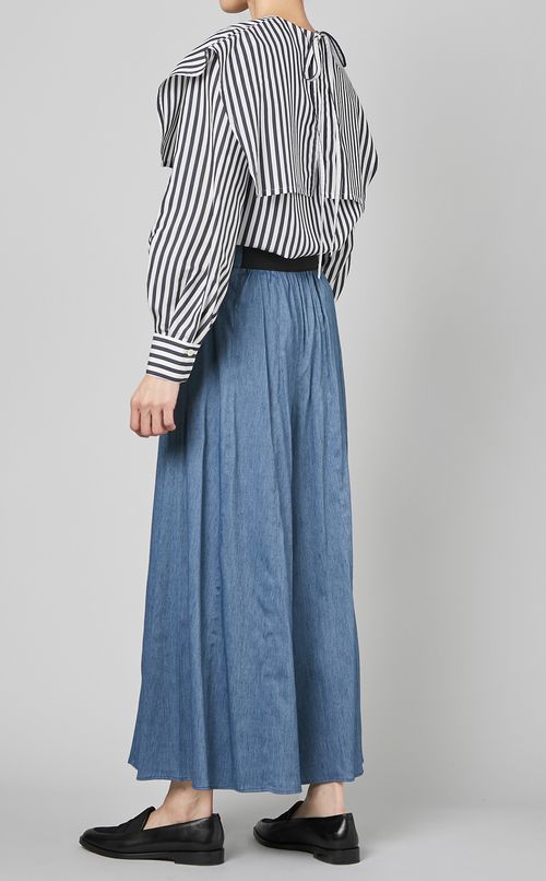 レーヨンツイルフレアロングパンツ