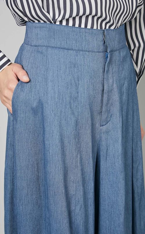 レーヨンツイルフレアロングパンツ