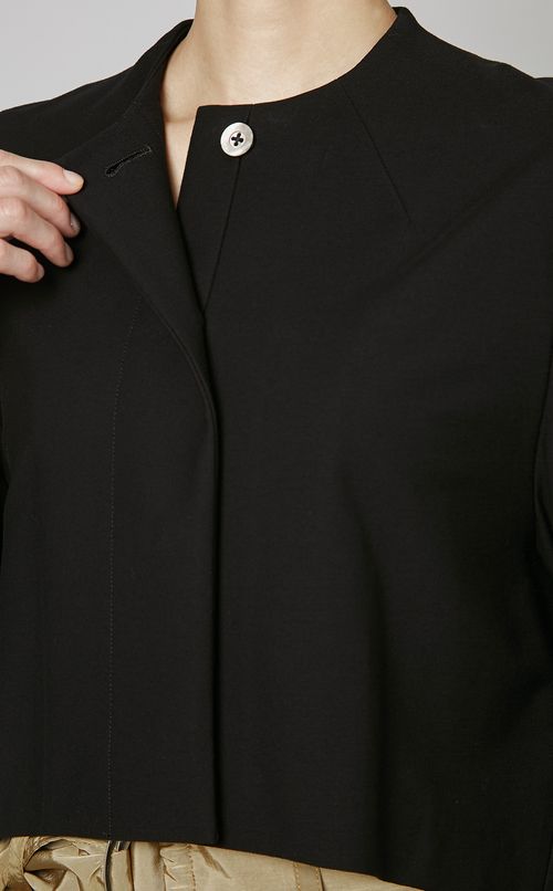 ノーカラーギャザーブルゾン