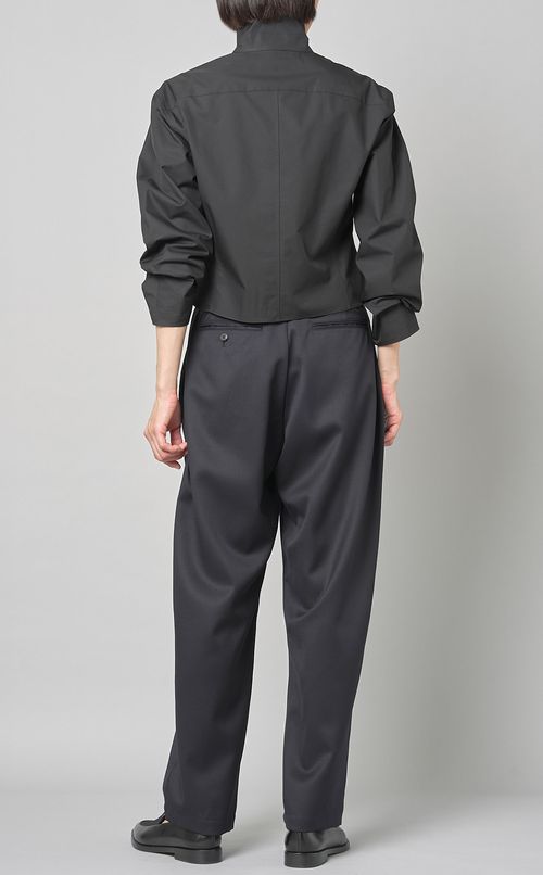 スタンドネックコルセットシャツ