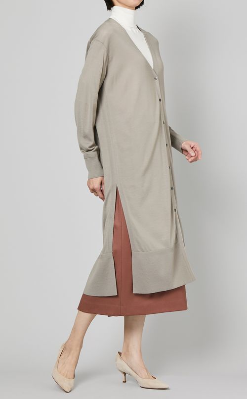 ウールハイゲージロングカーディガン