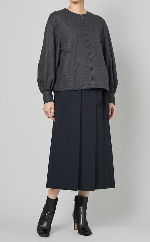 ウールジャージーギャザーブルゾン