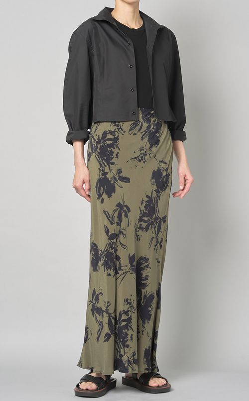 スタンドネックコルセットシャツ