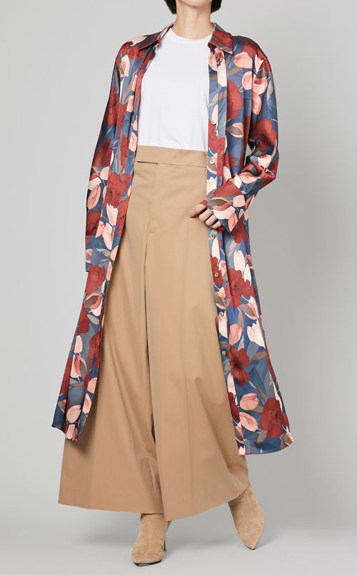 シャンブレーワイドパンツ