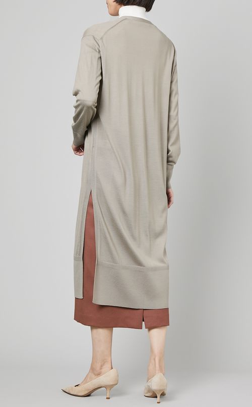 ウールハイゲージロングカーディガン