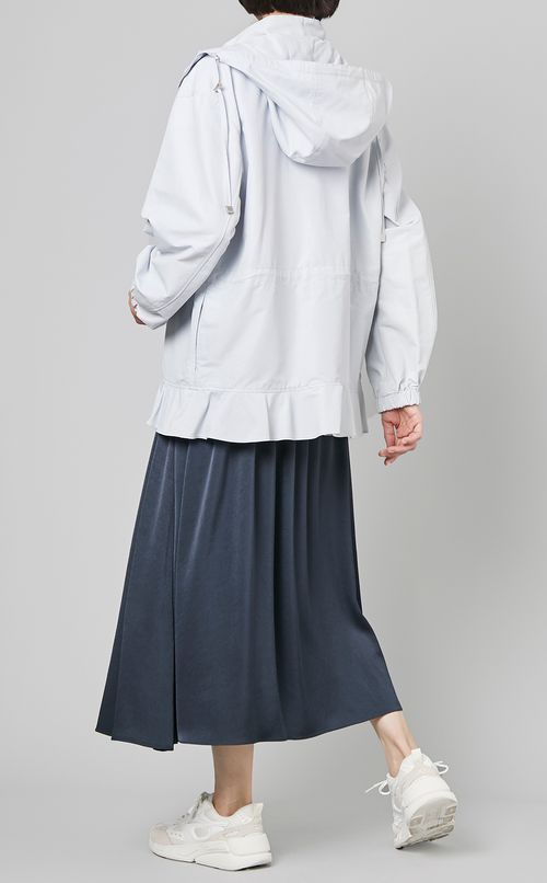 ラッフルディテールライトブルゾン