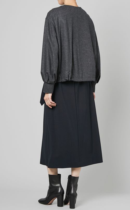 ウールジャージーギャザーブルゾン