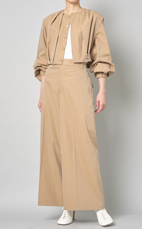 シャンブレーワイドパンツ