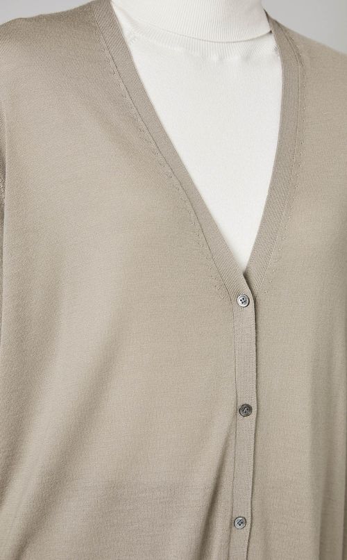 ウールハイゲージロングカーディガン