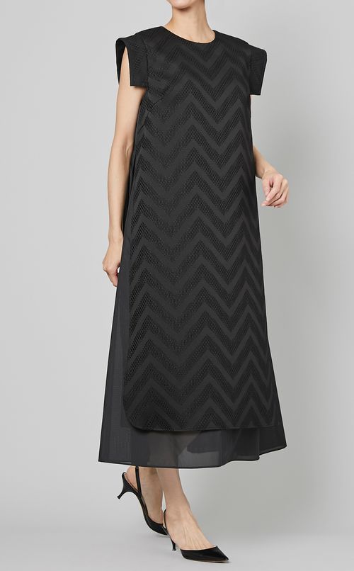 変形ボーダー切替ワンピース