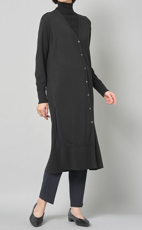 ウールハイゲージロングカーディガン