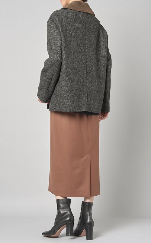 異素材ショートPコート