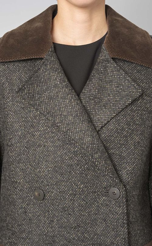 異素材ショートPコート