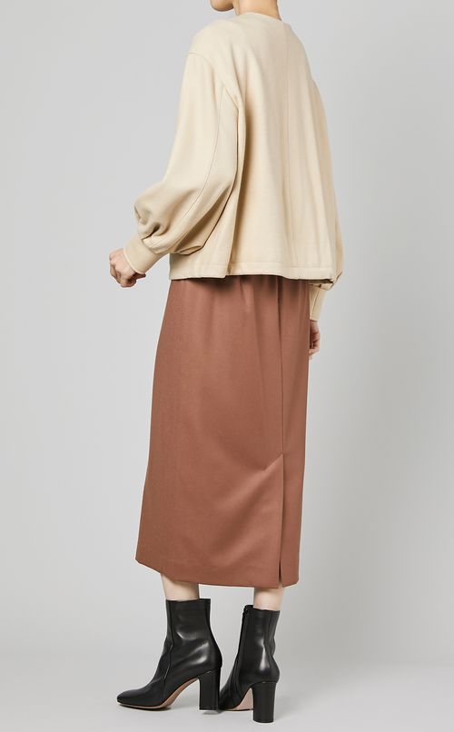 ウールジャージーギャザーブルゾン