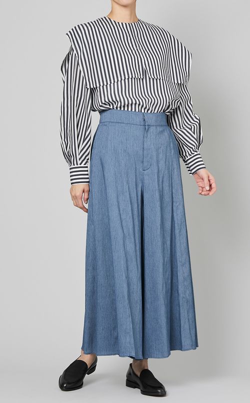 レーヨンツイルフレアロングパンツ