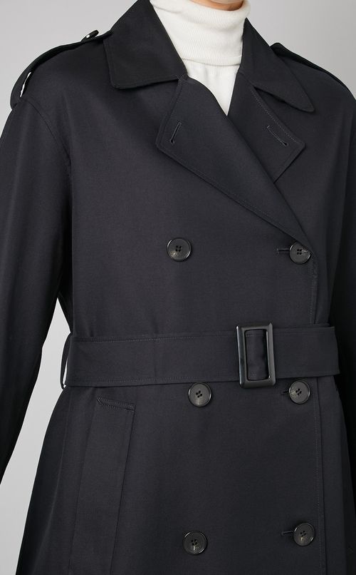 コットンツイルダブルブレストコート