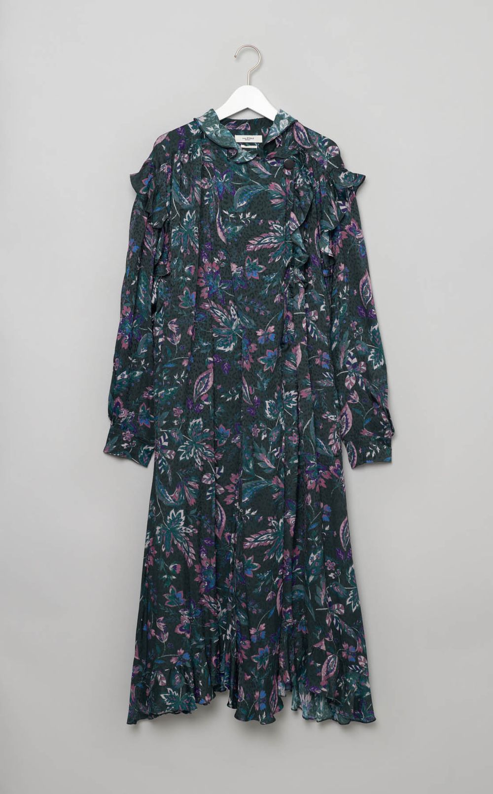 フラワープリントロングワンピース