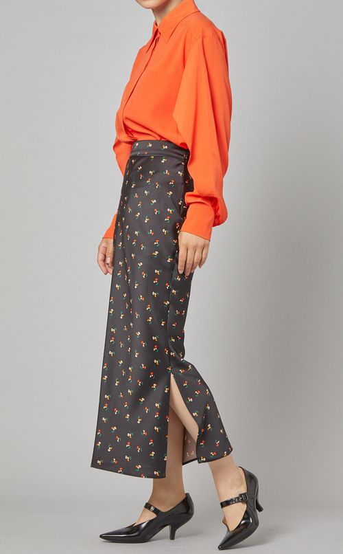 比翼デザインスリーブオーバーシャツ