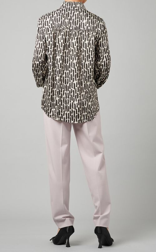 プリントロングスリーブブラウス