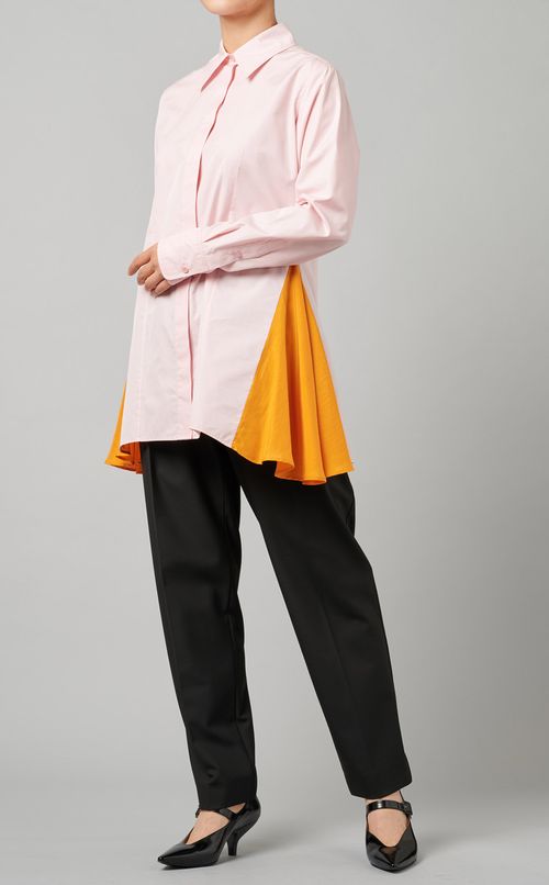 サイドフリルレギュラーカラーシャツ