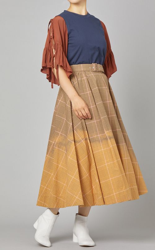 リボンチュールスリーブTシャツ