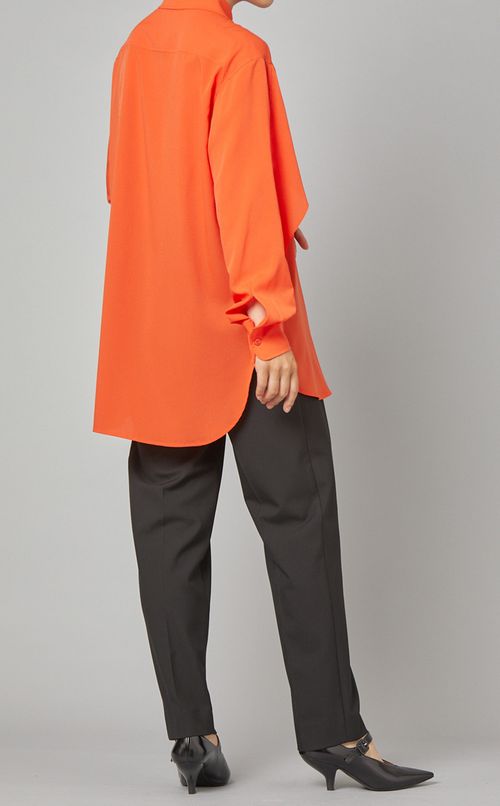 比翼デザインスリーブオーバーシャツ