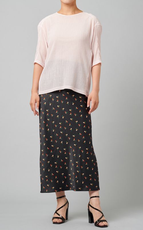 フローラルスリットペンシルスカート