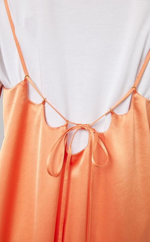 サテンキャミソールワンピース