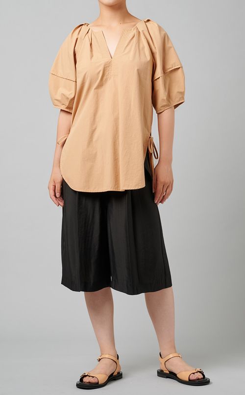 ビッグスリーブコットンブラウス