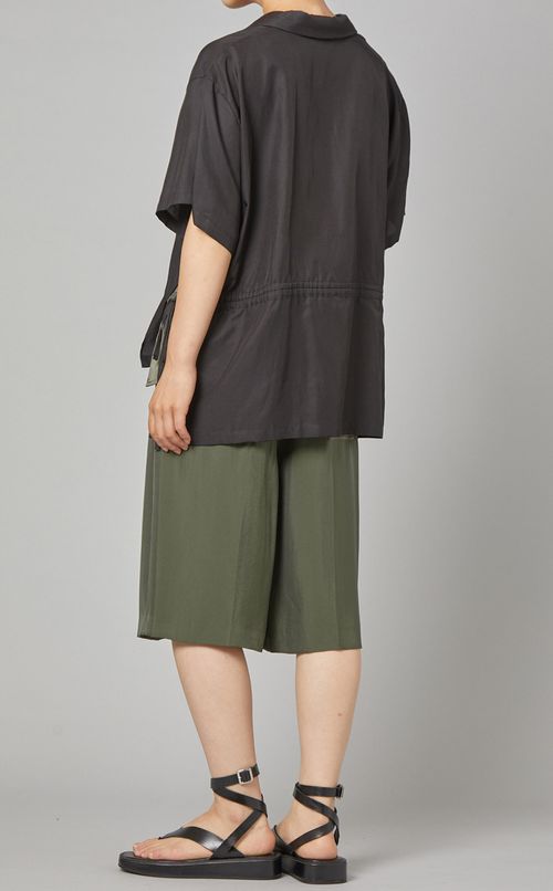 シルクコットンオープンカラーシャツ