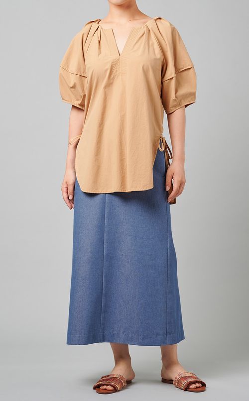 ビッグスリーブコットンブラウス