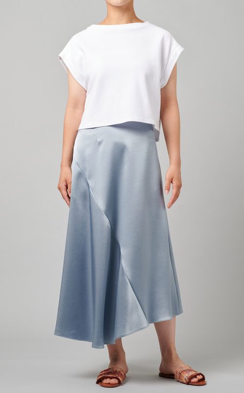 サテンアシンメトリースカート
