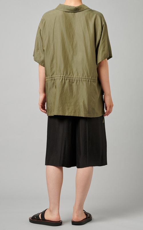 シルクコットンオープンカラーシャツ