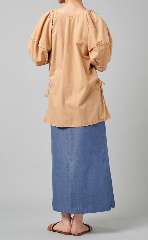 ビッグスリーブコットンブラウス