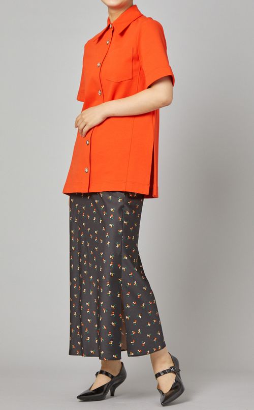 ポンチジャージーブラウス