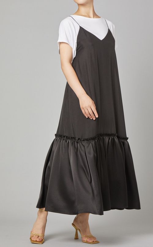 キャミソールティアードワンピース