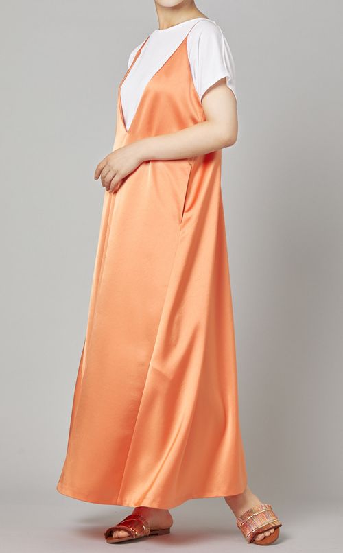 サテンキャミソールワンピース