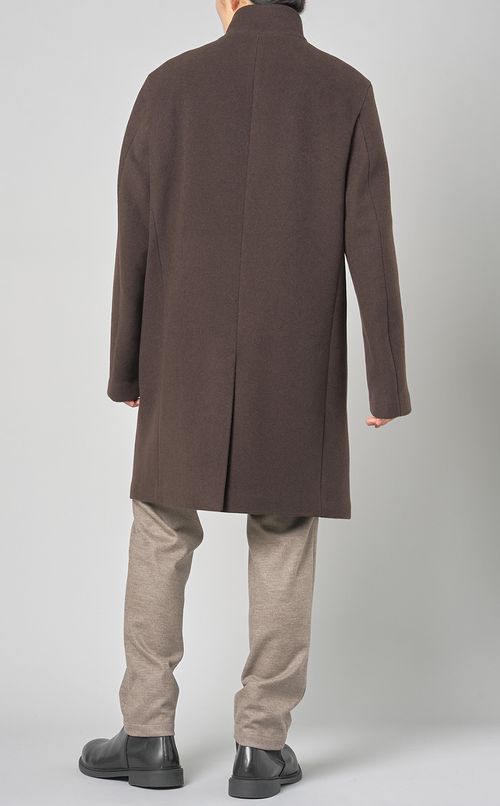 ピュアメルトンスタンドカラーコート