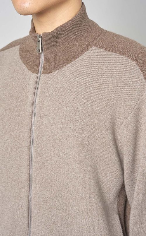 ジップアップニットブルゾン